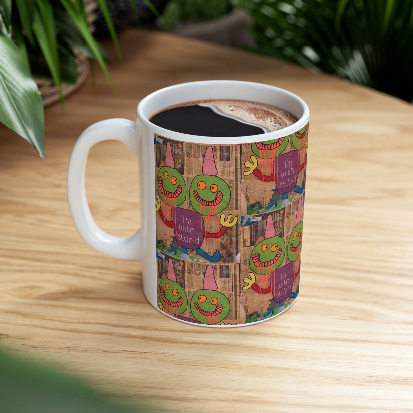 Two Heads Are Better Than One - Quirky Dual-Headed Creature Ceramic Mug - BPA and Lead Free