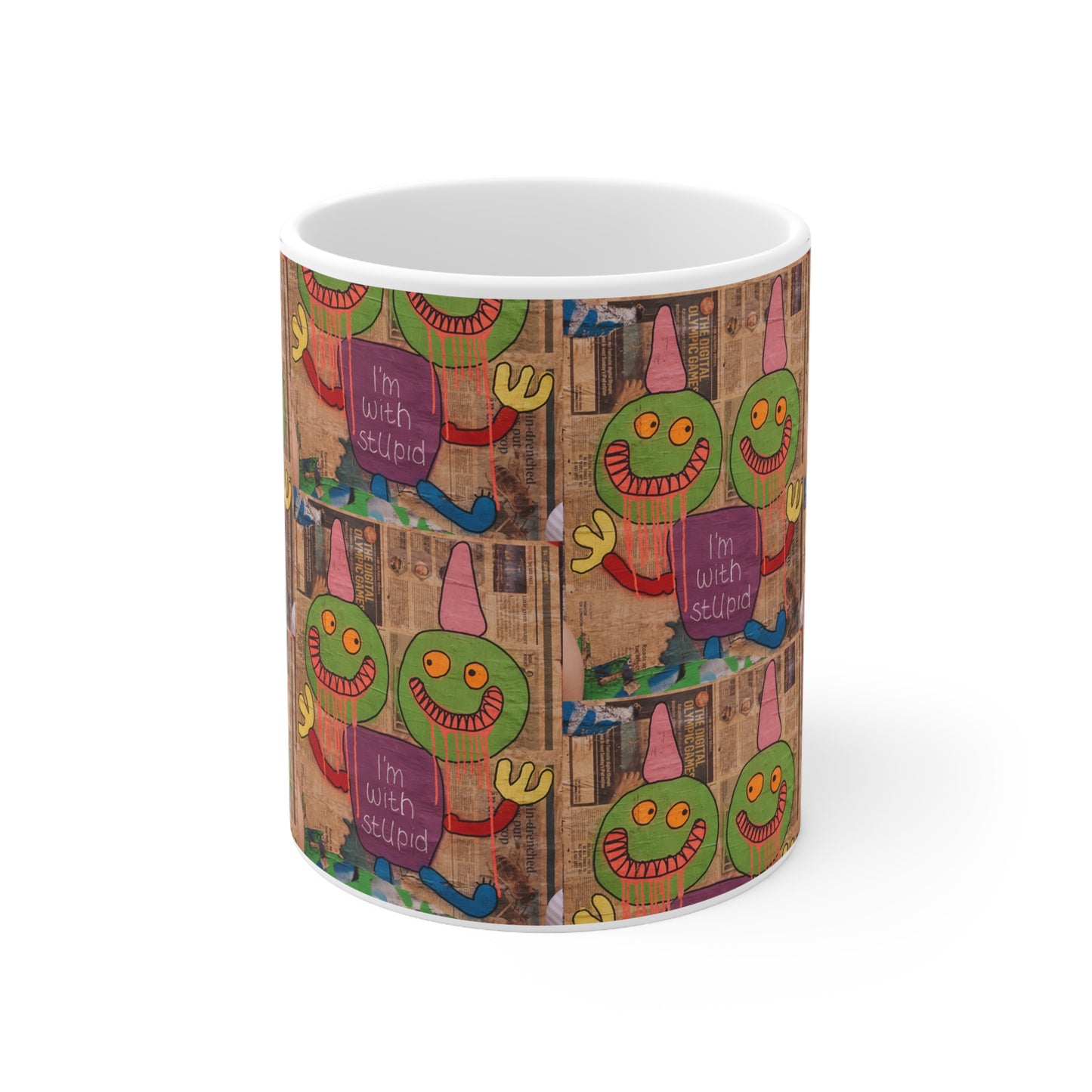 Two Heads Are Better Than One - Quirky Dual-Headed Creature Ceramic Mug - BPA and Lead Free