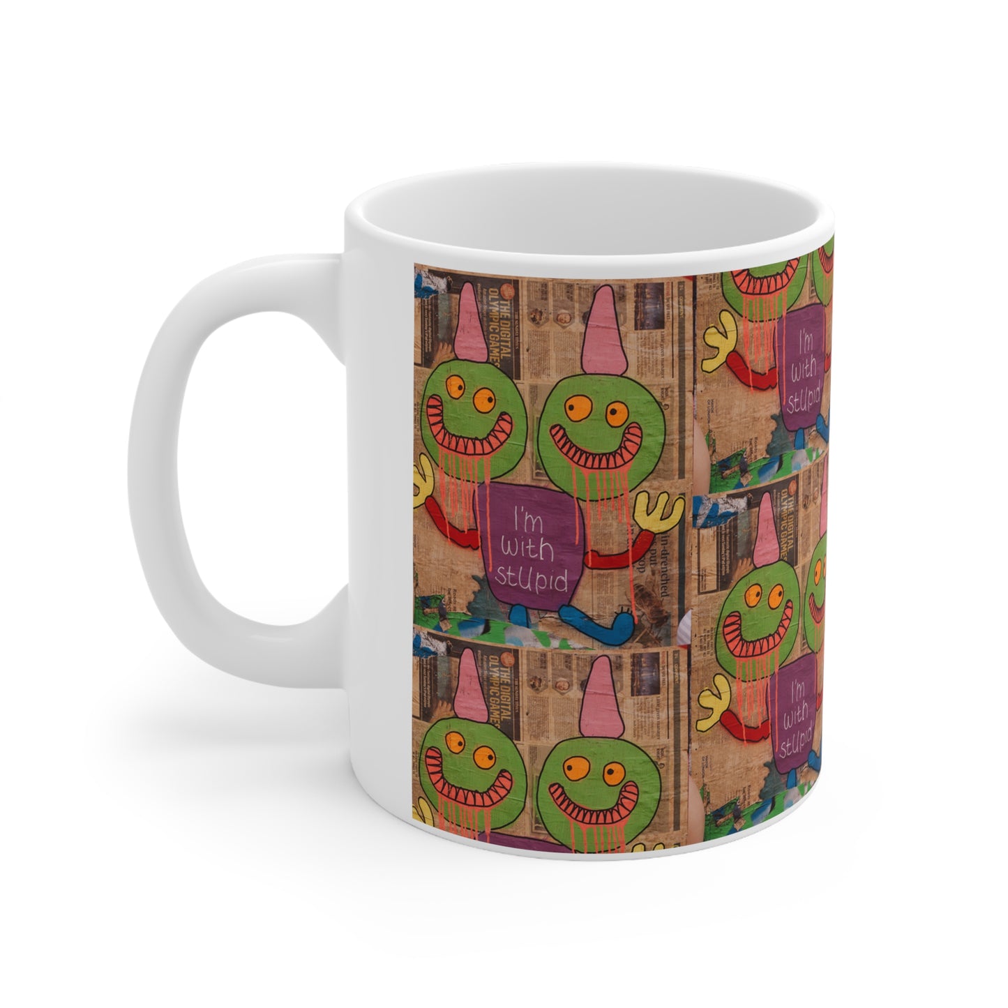Two Heads Are Better Than One - Quirky Dual-Headed Creature Ceramic Mug - BPA and Lead Free