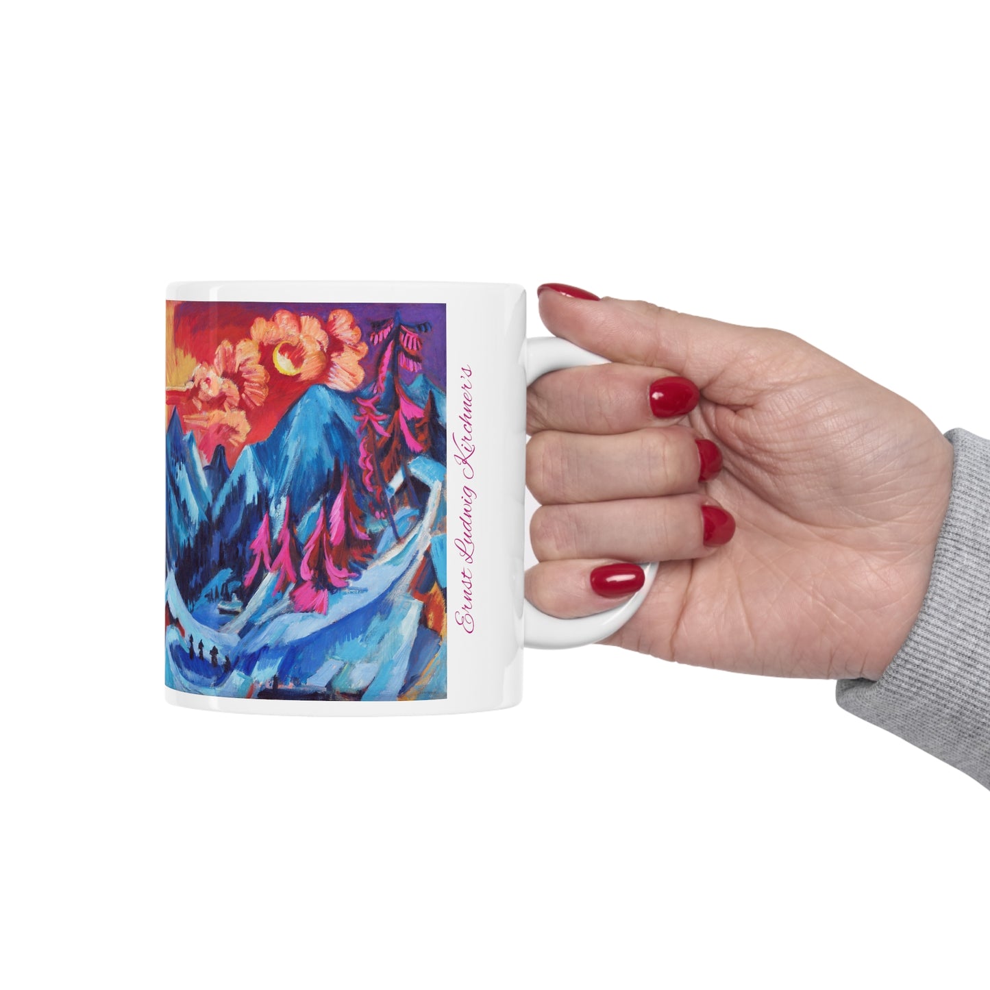 Ernst Ludwig Kirchner's Winter Landscape in Moonlight 11oz Mug