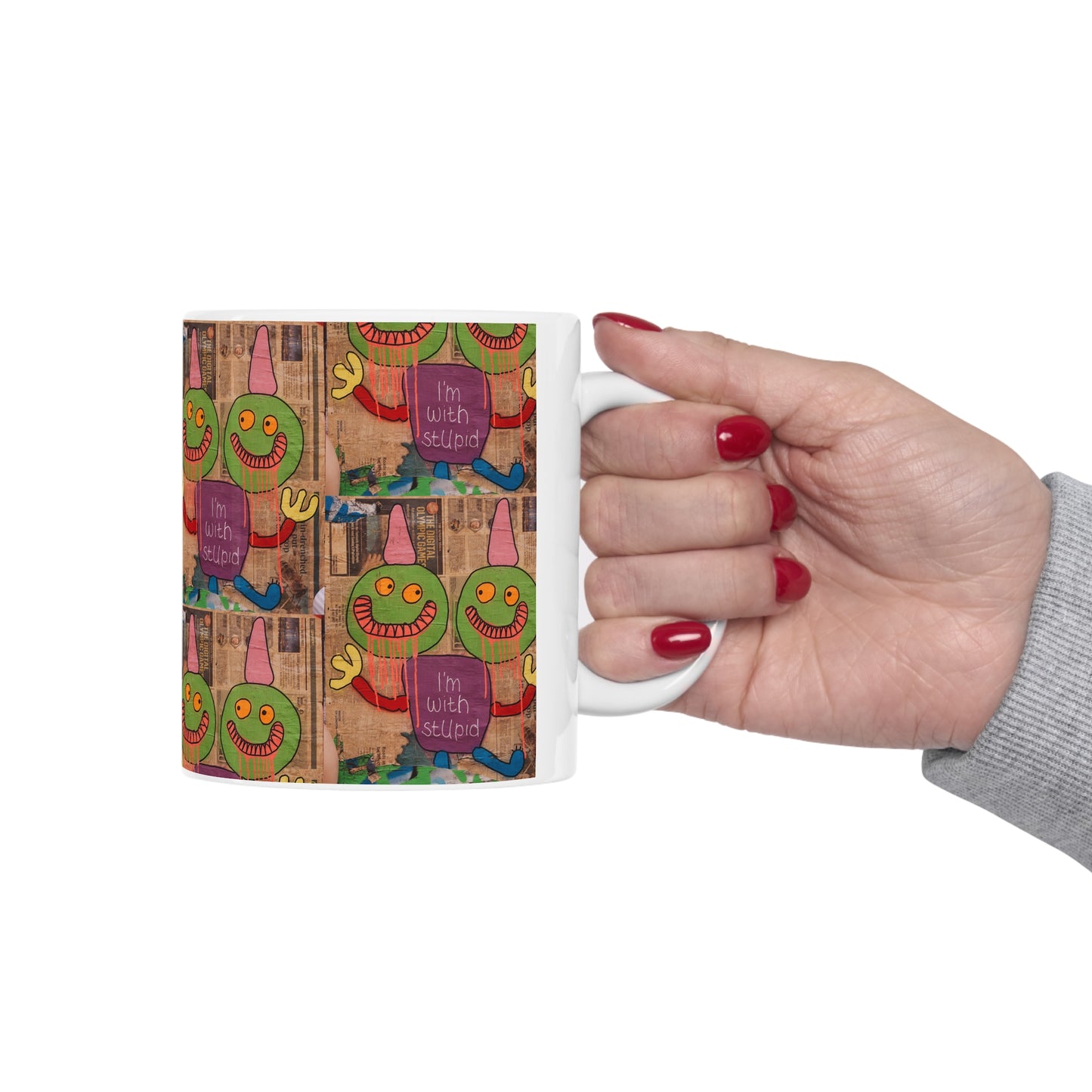 Two Heads Are Better Than One - Quirky Dual-Headed Creature Ceramic Mug - BPA and Lead Free