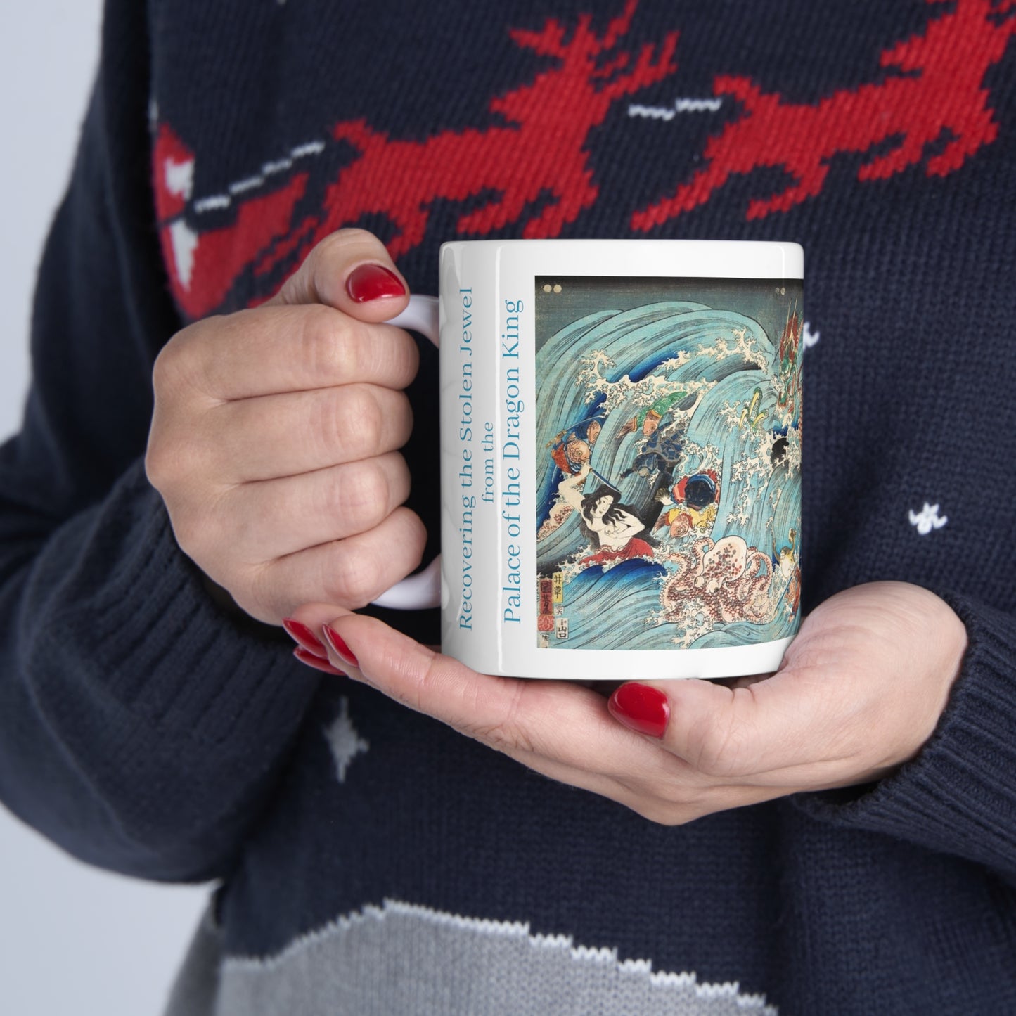 Utagawa Kuniyoshi's Recovering the Stolen Jewel from the Palace of the Dragon King 11oz mug