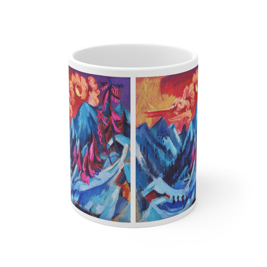 Ernst Ludwig Kirchner's Winter Landscape in Moonlight 11oz Mug