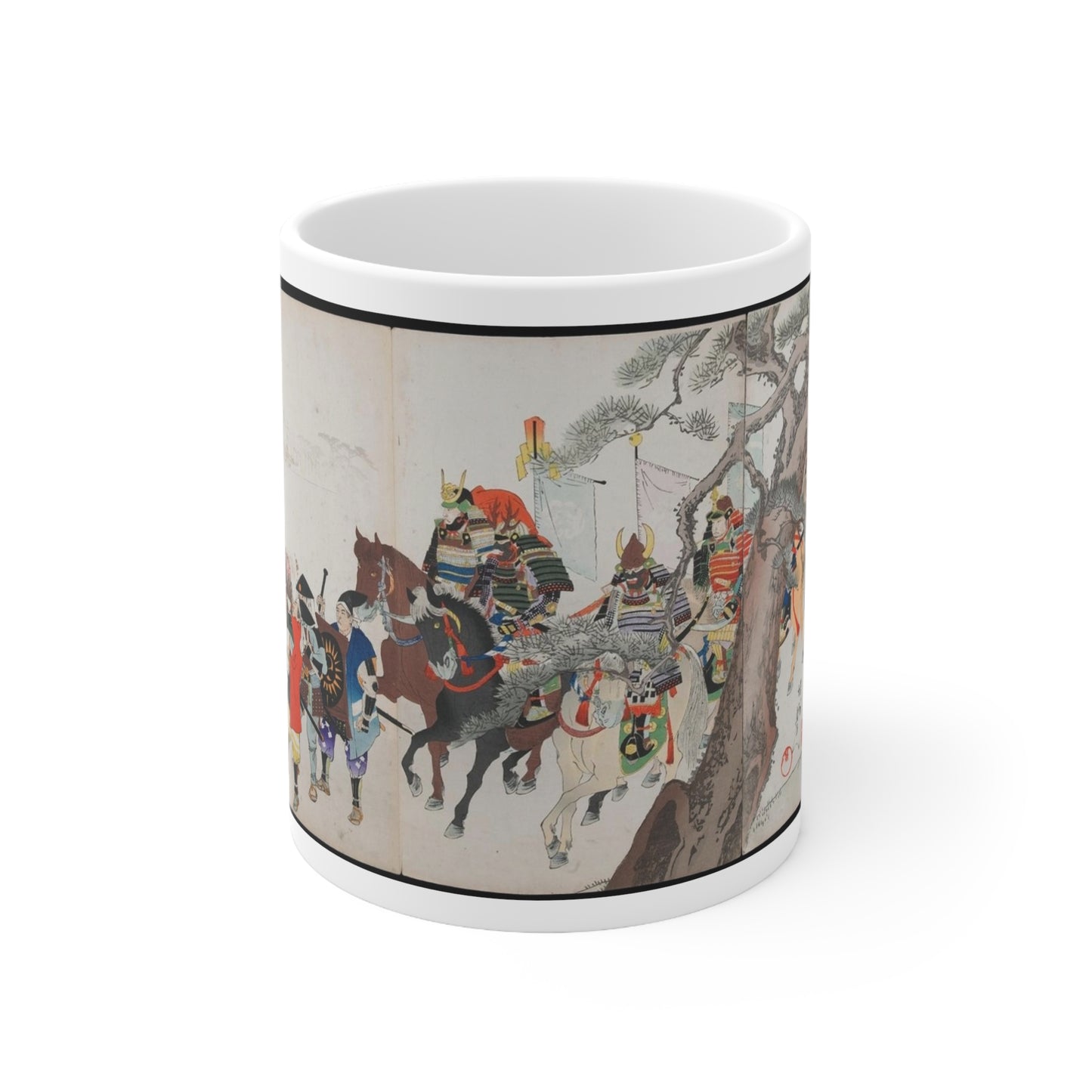 Toyohara Kunichika's Public Appearance of Shōgun 11oz mug