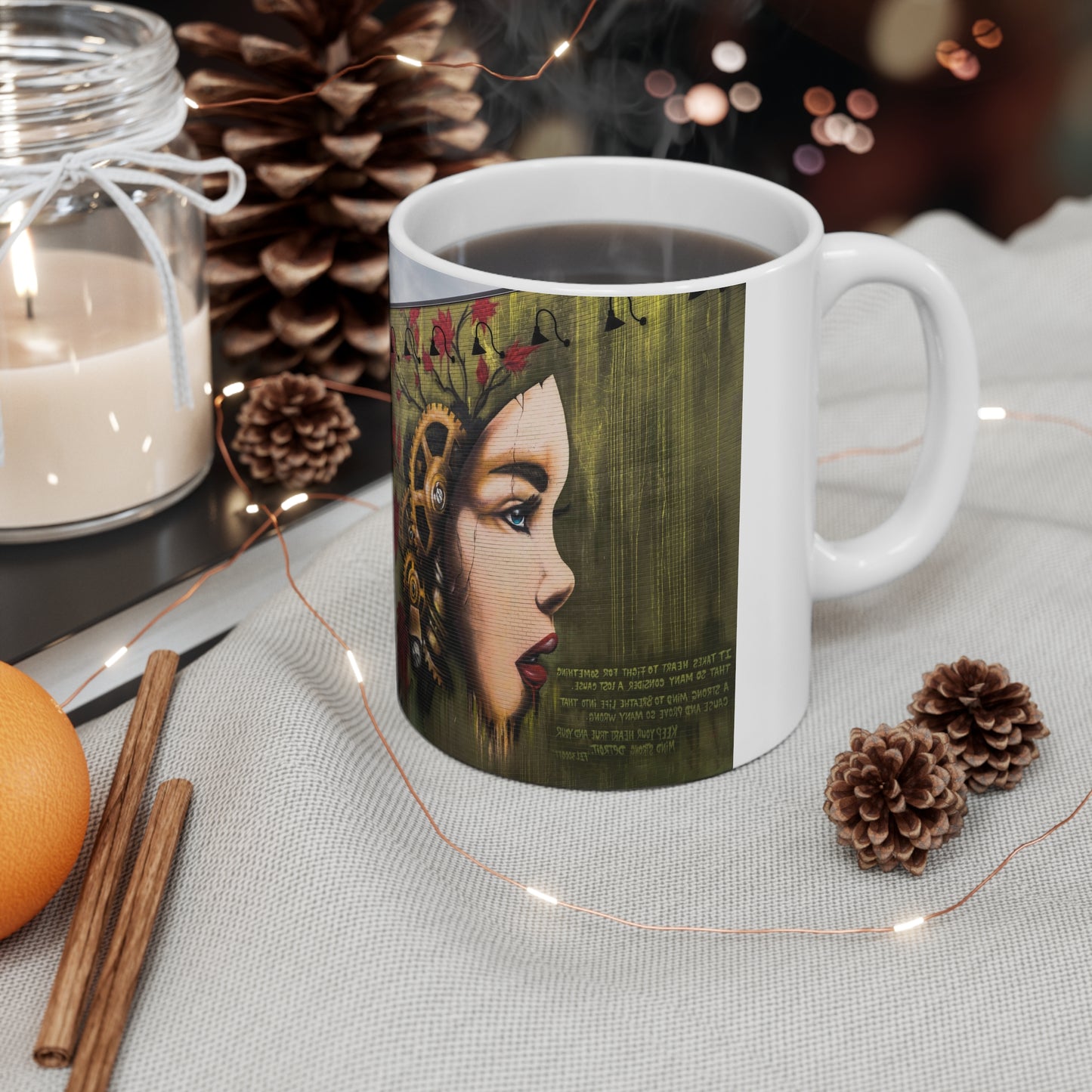 Steampunk Girl Ceramic Mug - 'Missouri's Heart and Mind' 11oz