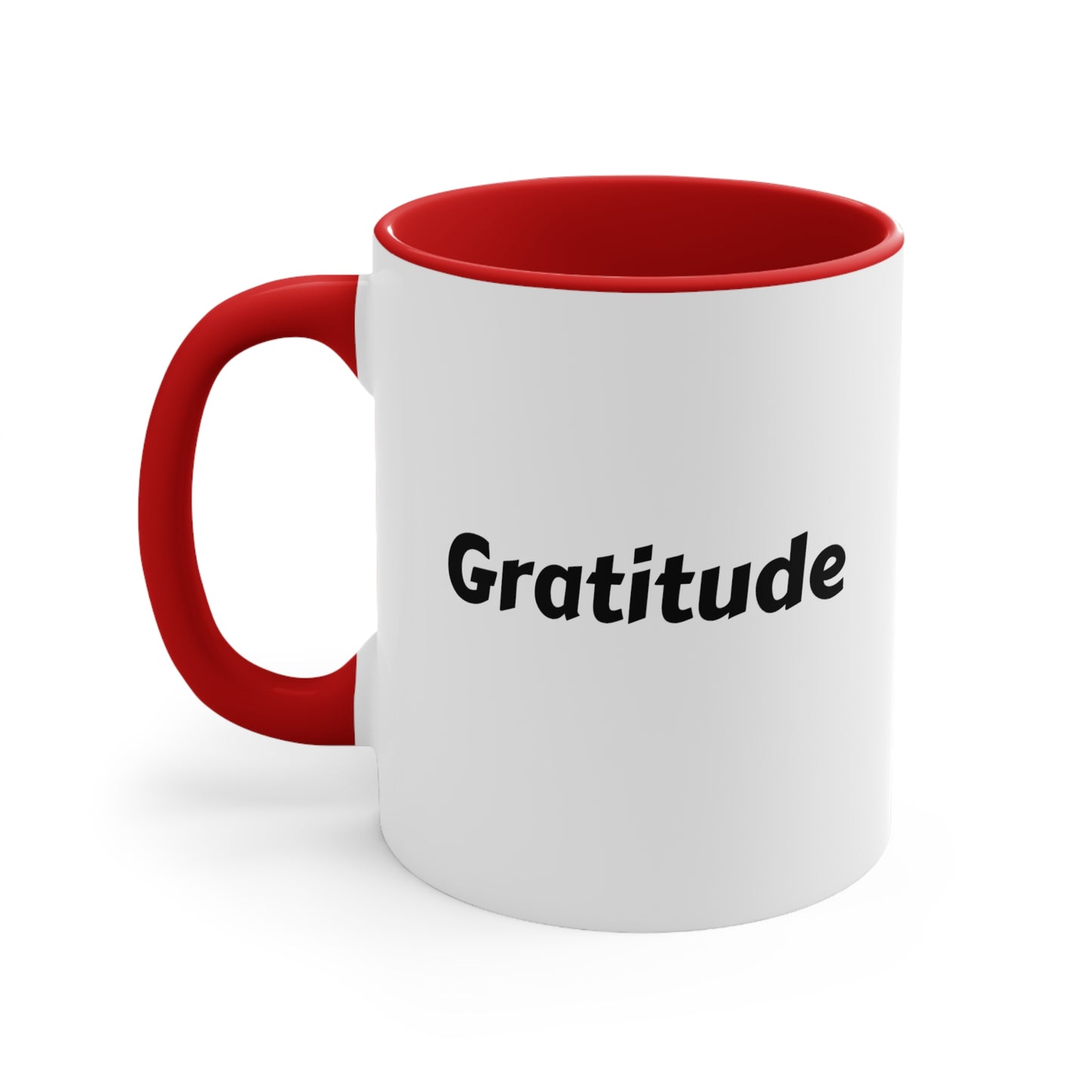 Gratitude Red Accent Coffee Mug 11oz