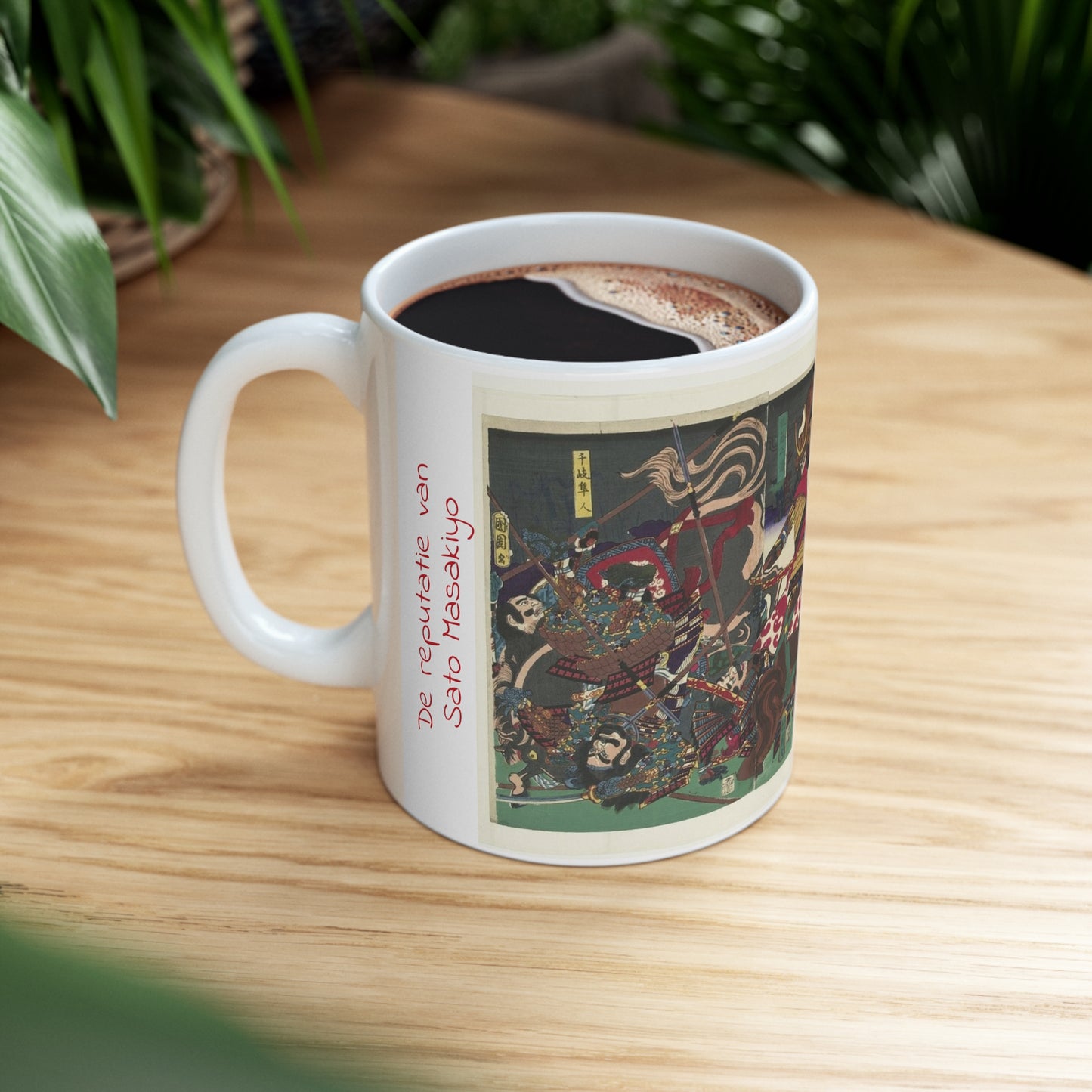 Toyohara Kunichika's De reputatie van Sato Masakiyo  11oz mug