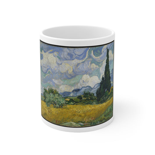 Vincent Van Gogh's- Wheat Field with Cypresses 11oz mug