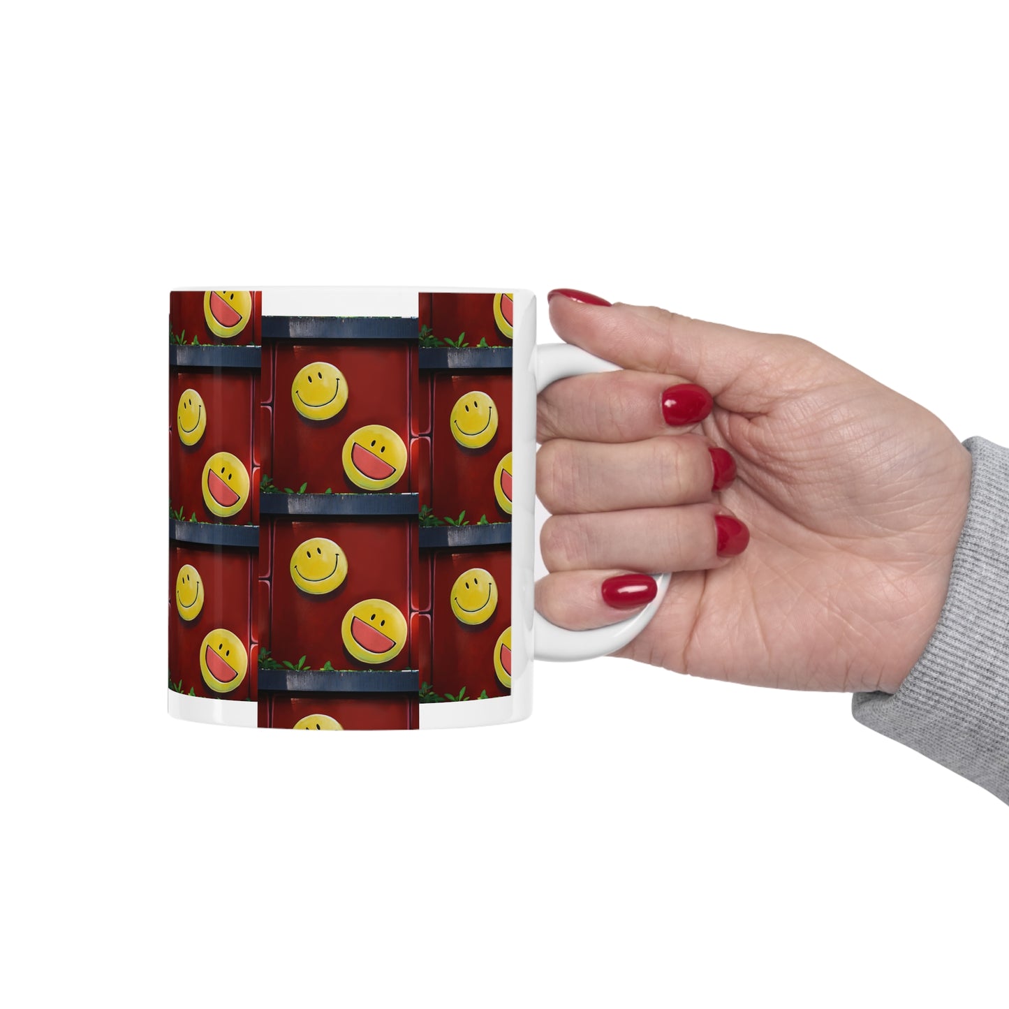 Happy Face Ceramic Mug 11oz