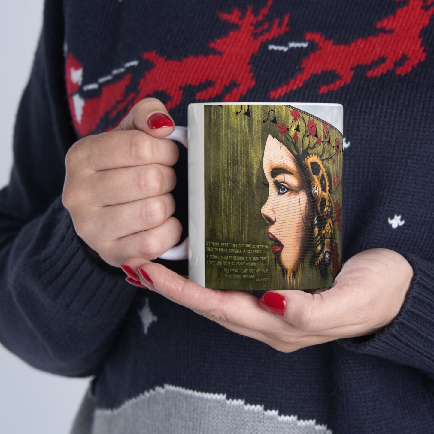 Steampunk Girl Ceramic Mug - 'Missouri's Heart and Mind' 11oz