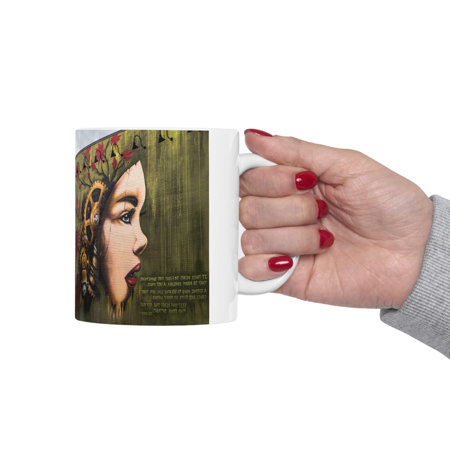Steampunk Girl Ceramic Mug - 'Missouri's Heart and Mind' 11oz