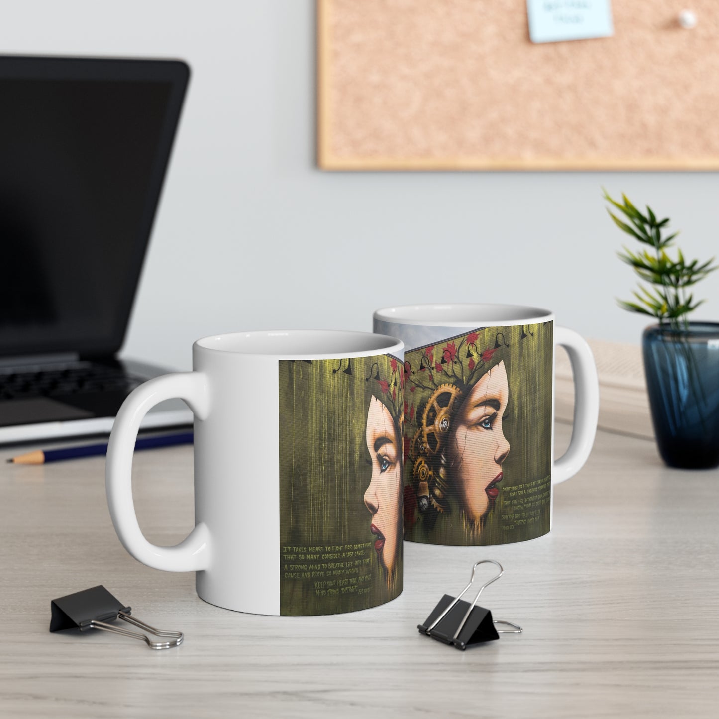 Steampunk Girl Ceramic Mug - 'Missouri's Heart and Mind' 11oz