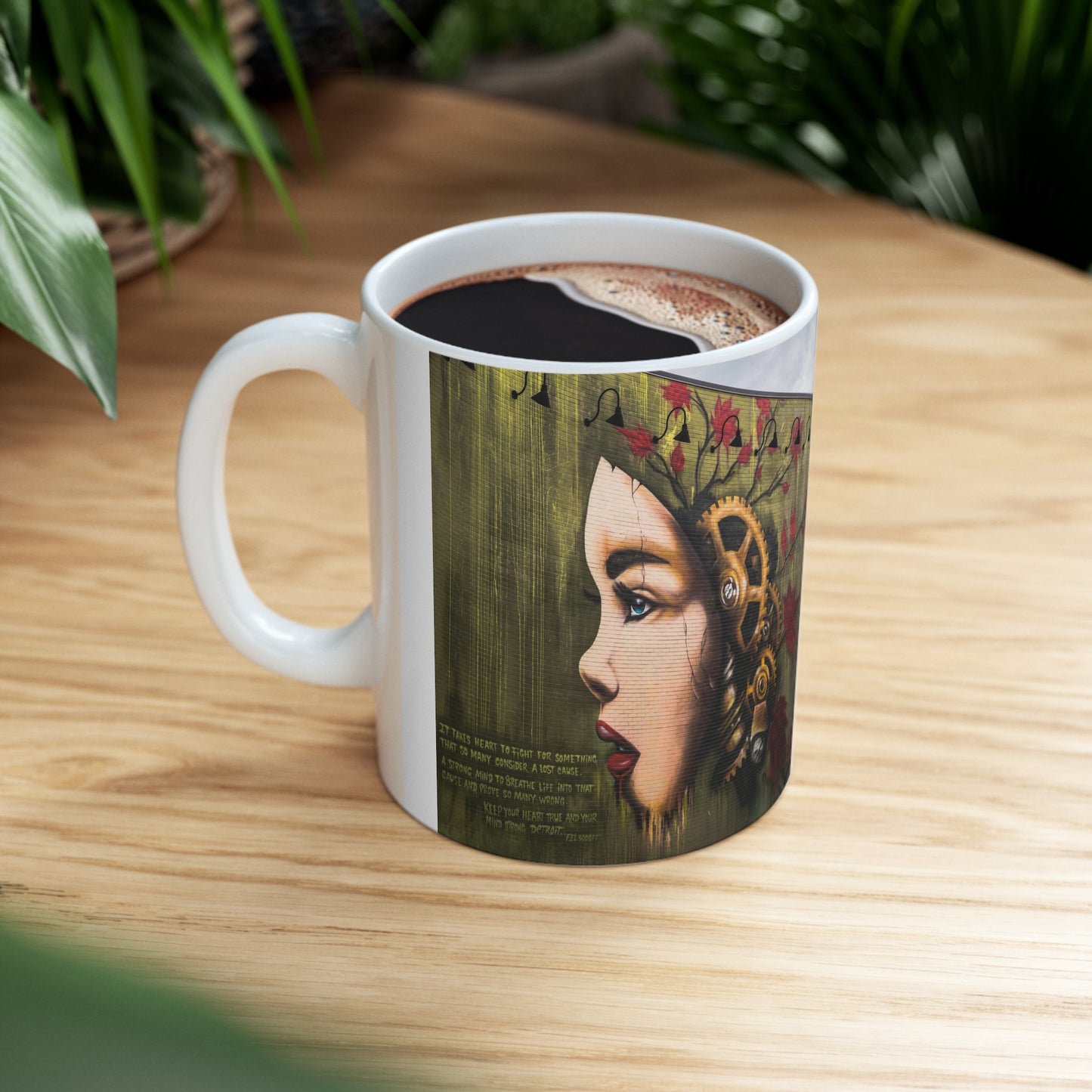 Steampunk Girl Ceramic Mug - 'Missouri's Heart and Mind' 11oz
