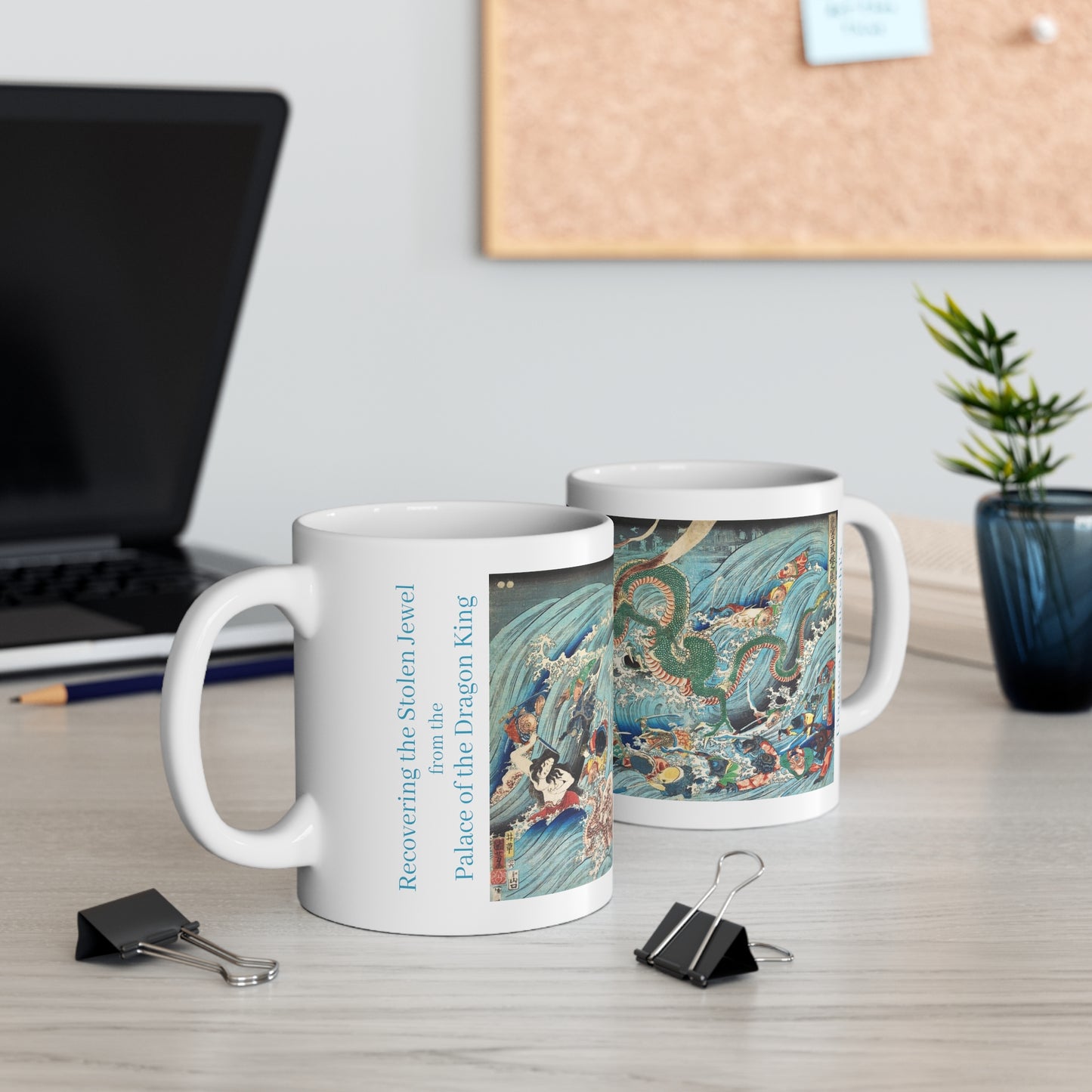 Utagawa Kuniyoshi's Recovering the Stolen Jewel from the Palace of the Dragon King 11oz mug