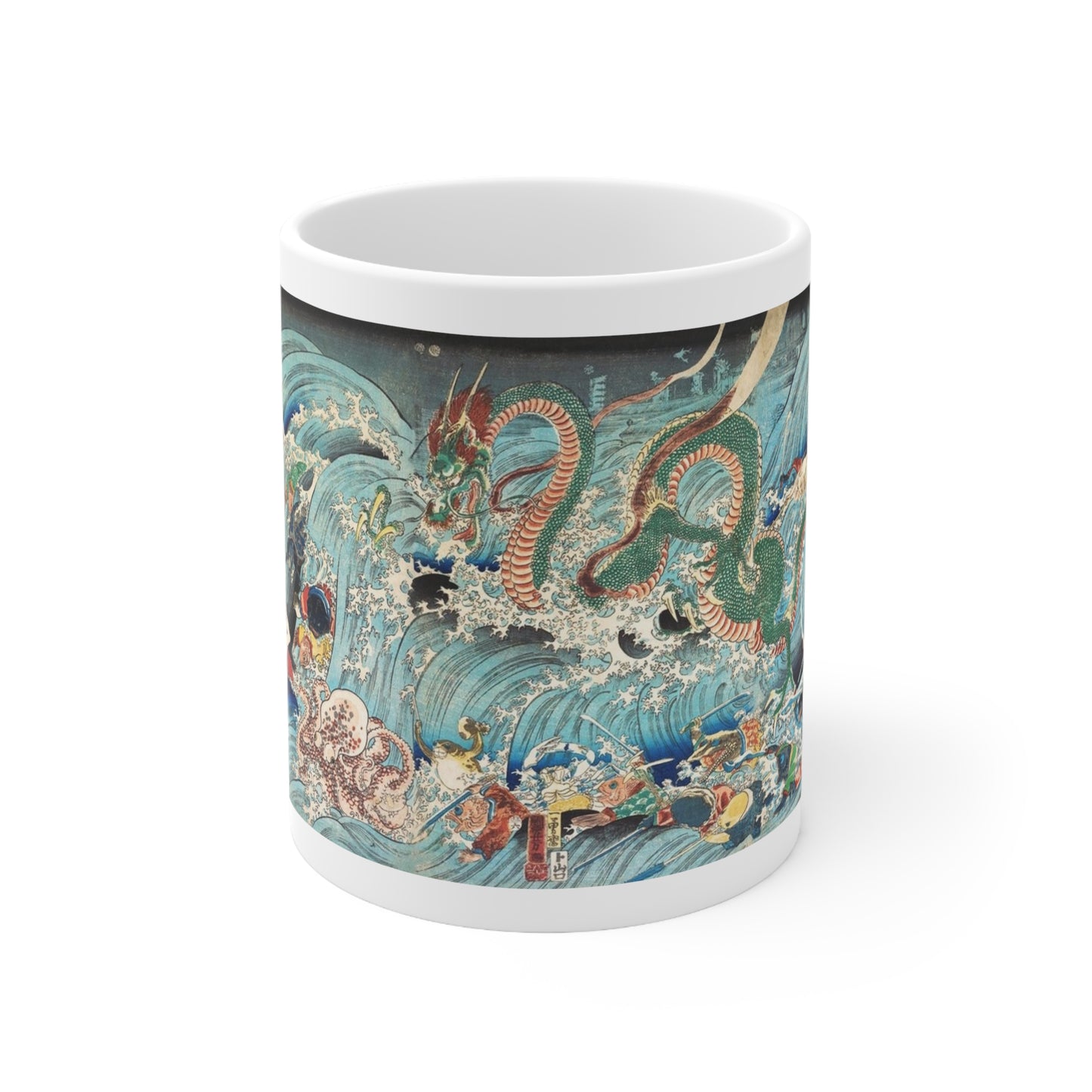 Utagawa Kuniyoshi's Recovering the Stolen Jewel from the Palace of the Dragon King 11oz mug