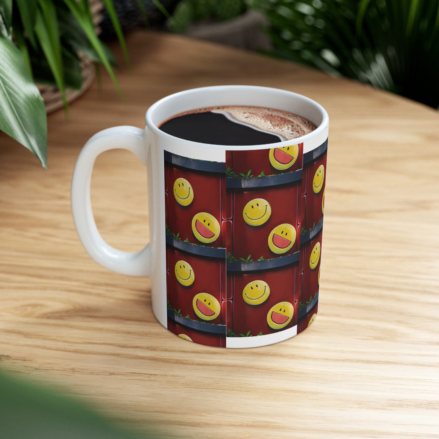 Happy Face Ceramic Mug 11oz