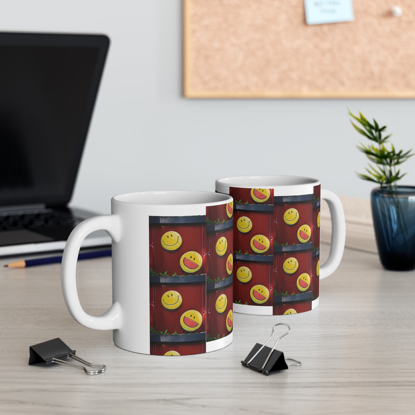 Happy Face Ceramic Mug 11oz