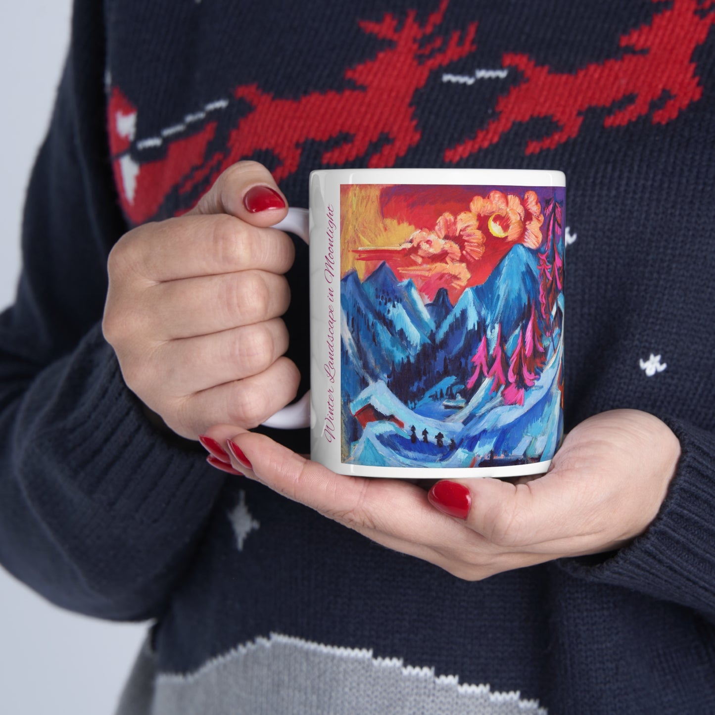 Ernst Ludwig Kirchner's Winter Landscape in Moonlight 11oz Mug