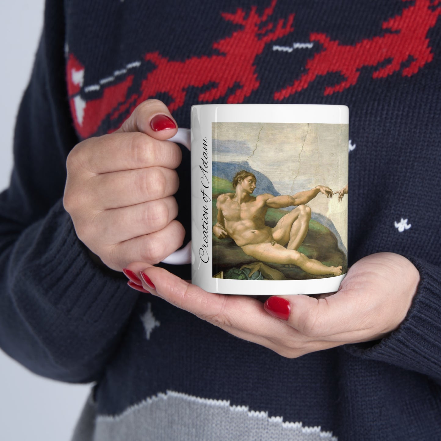 Michelangelo- Creation of Adam 11oz mug